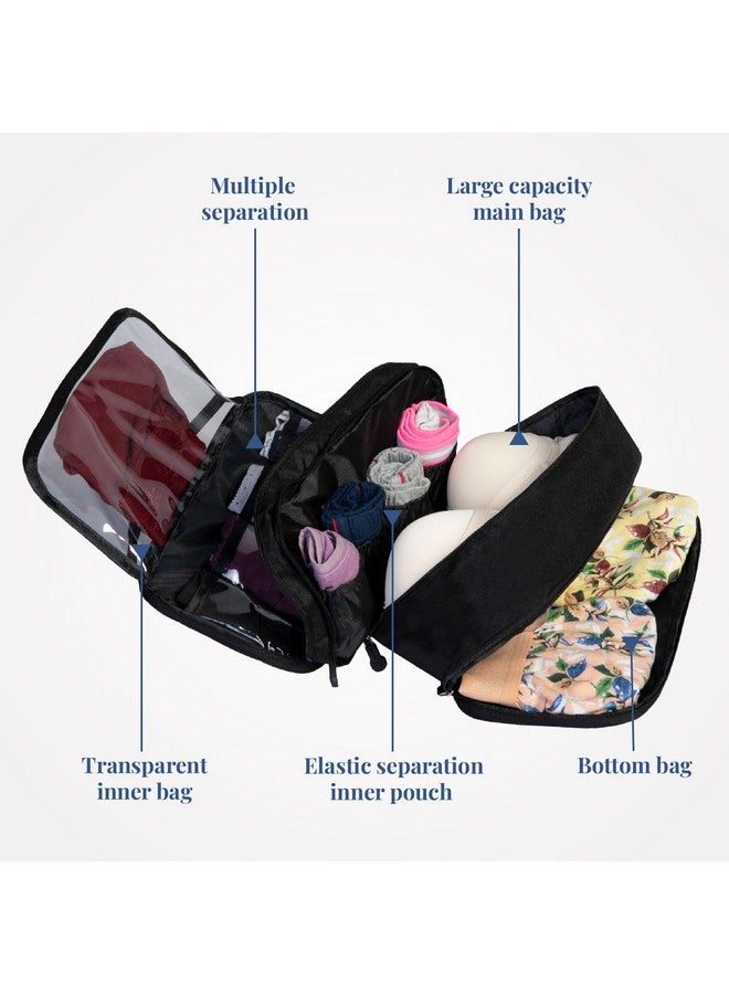 HomeStrap Homestrap Intimate Innkeeper | 3 Tier Undergarment Organizer, Travel Bag for Storage of Bra, Underwear, Socks, Innerwear, Cosmetics, and Toiletry for Women - Image 4
