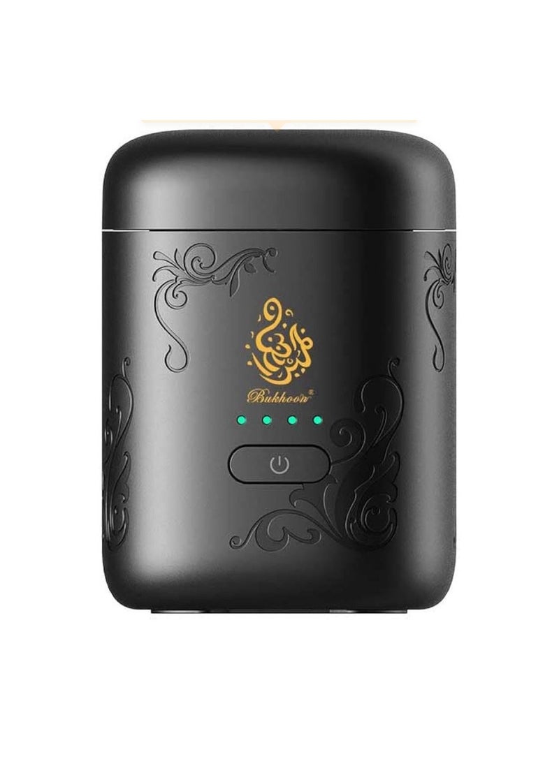 بخون مبخرة بُخُون الإلكترونية العربية الصغيرة | مبخرة عود وبخور مع مؤشر بطارية - Image 1