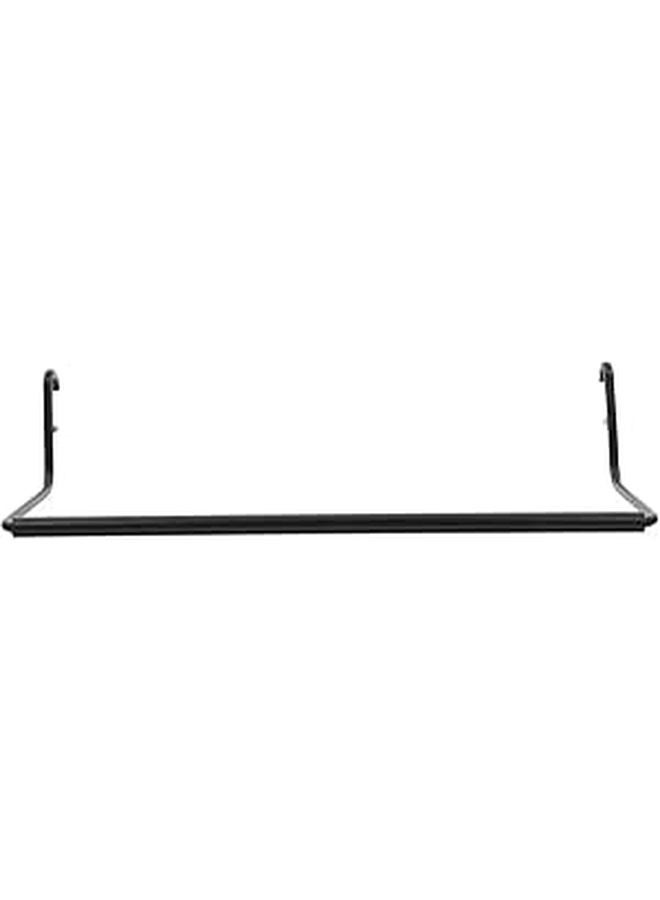 Black Metal Pegboard Paper Towel Holder Rack With Hooks For Kitchen Workshop Organization - Image 1