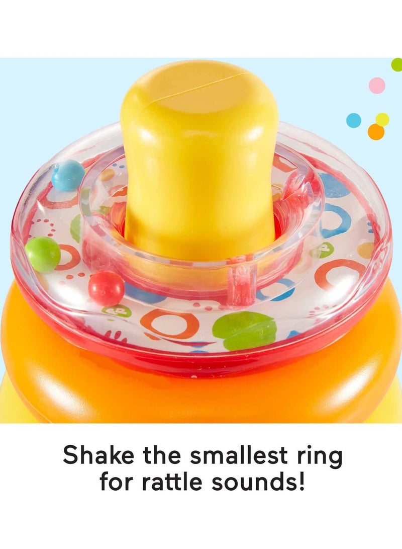 general Baby Stacking Toy Rock a Stack Roly-Poly Base with 5 Colorful Rings for Ages over 6 Months - Image 2