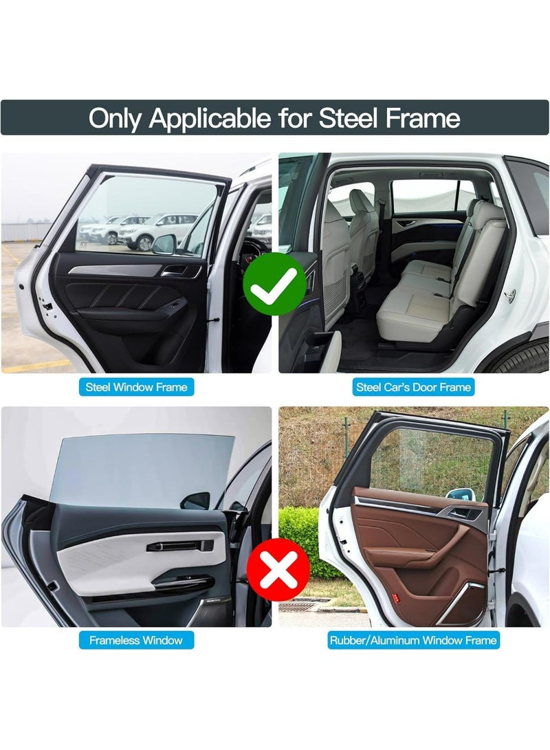 HaDoii 4 Pcs Magnetic Car Privacy Curtains – 100% Blackout Window Shades, Blocks Light & Keeps Cooler – For Napping, Changing, Camping - Image 5