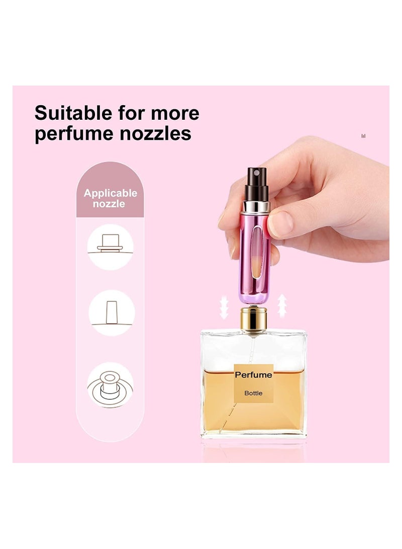 زجاجة رذاذ عطر فارغة صغيرة محمولة قابلة لإعادة الملء بسعة 5 مل، زجاجة عطر رذاذ للسفر والرحلات (ازرق) - Image 3