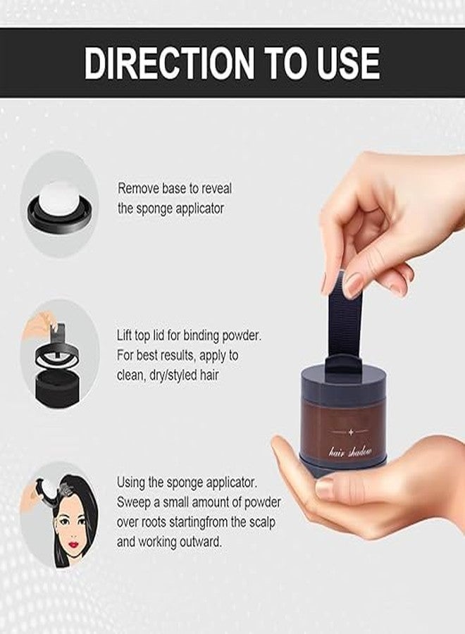 فولي بودرة خط الشعر بالكامل | بودرة تظليل خط الشعر | خافي عيوب جذور الشعر | يخفي الشعر الرمادي وفراغات الشعر فوراً (بني فاتح) - Image 4