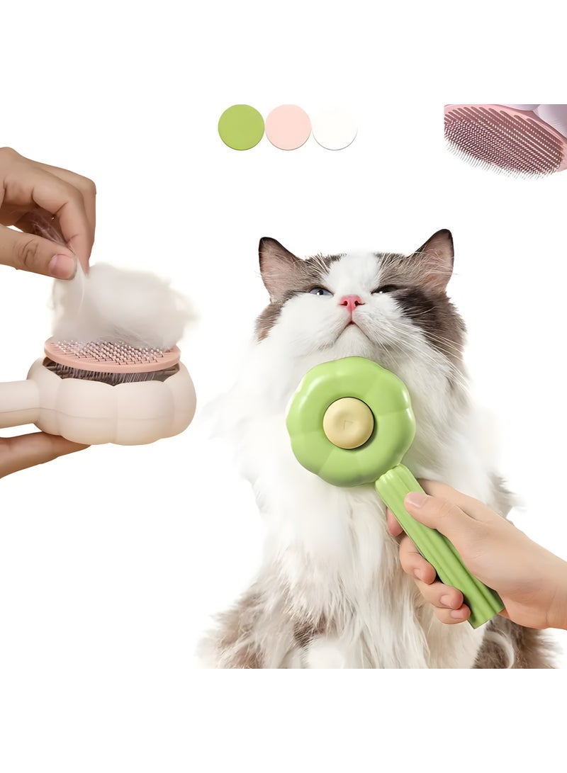 Pet grooming brush for cats and dogs to remove loose hair and clean fur, a professional detangling tool for short and long hair, ideal for reducing shedding and smoothing the coat. - Image 4