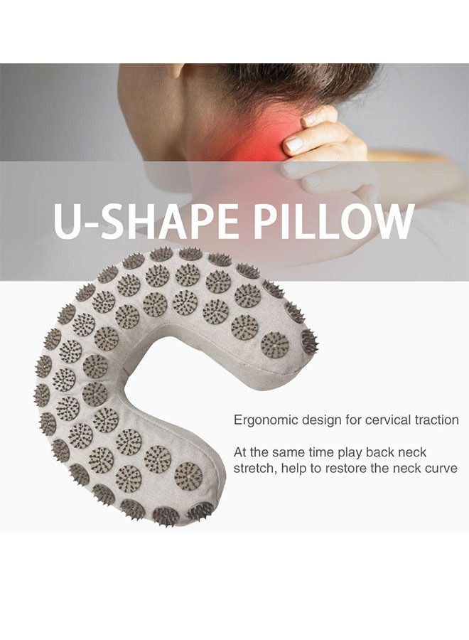 Generic U-Shape Acupressure Pillow Massage Pillow Pad - Image 2
