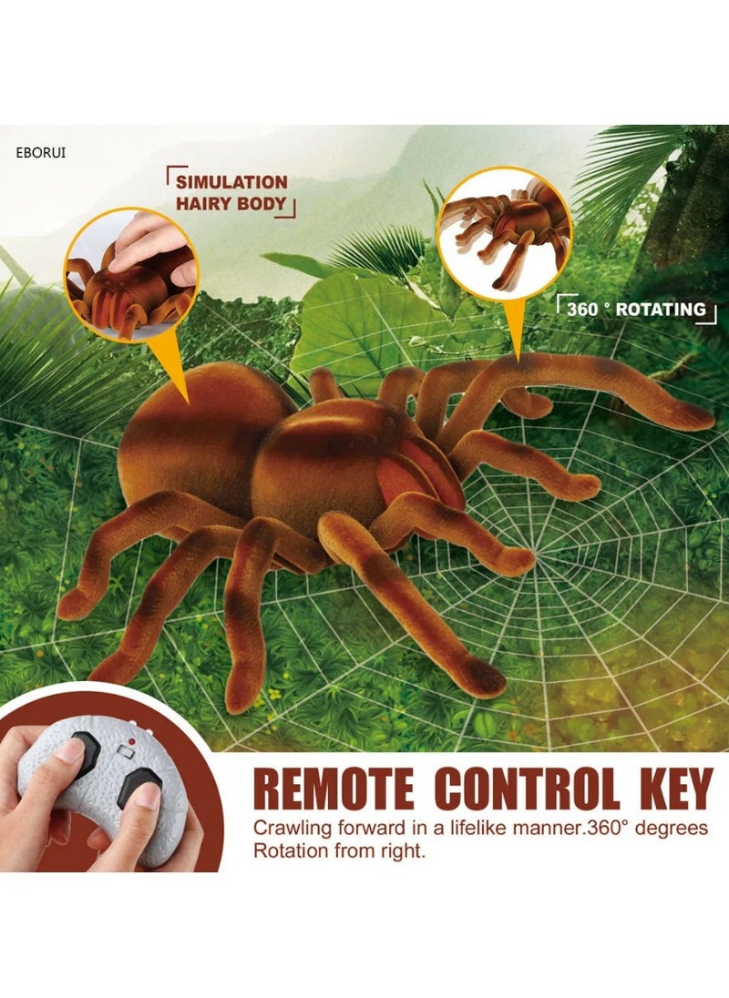 Generic - Remote Control Spider, Includes 1 Tarantula & 1 Controller, Spooky RC Spider Prank Toy with 8 Individually Moving Legs, Furry Texture, and Light Up Eyes, Great Halloween Toy for Kids - Image 1