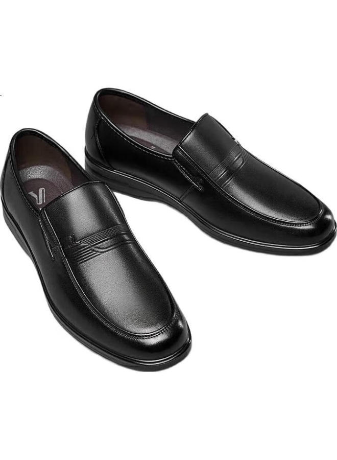 YEARCON Men'S Slip-On Comfortable Business Casual Dad Shoes 97973W Black Size 38 - Image 2