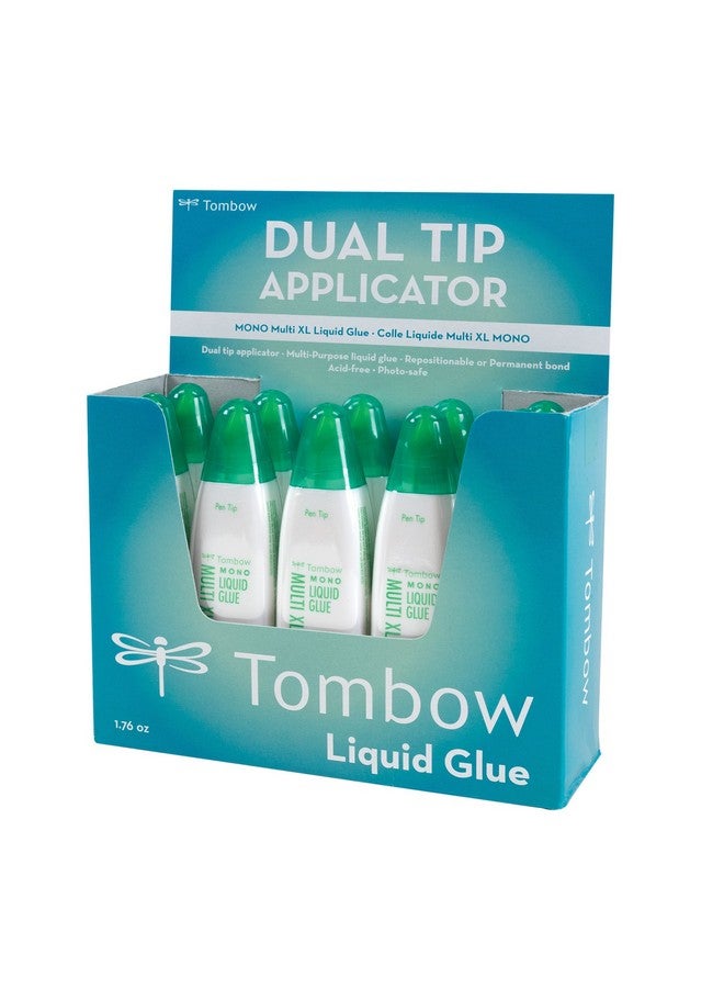 Tombow Tombow 52195 MONO Multi XL Liquid Glue, 1.76 Ounce Each, 10-Pack. Value Size, Multi-Purpose Glue with Dual Tip Dispenser. - Image 1