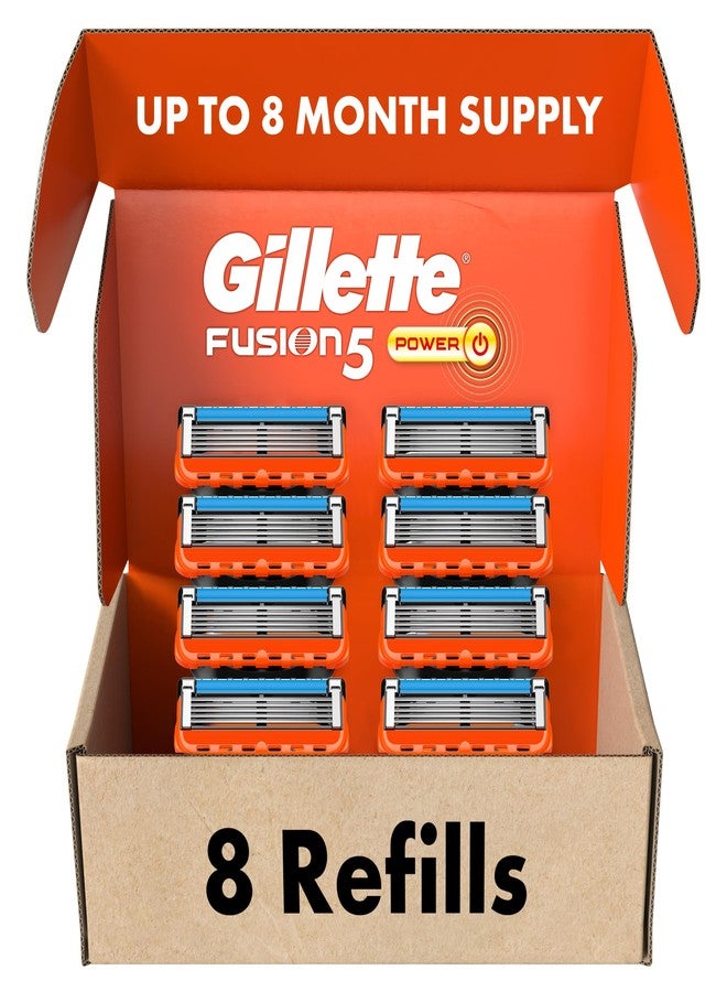 Gillette Fusion5 Power Razor Blades for Men, 5-Blade Razor Refills, 8 Count - Image 1