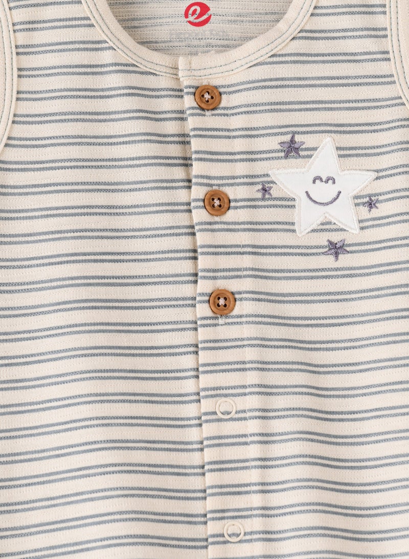 Stripes casual sleepsuit - Image 3