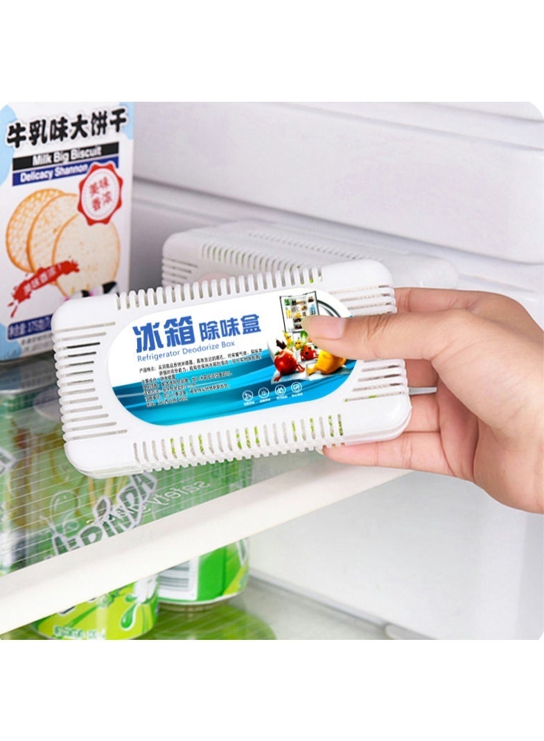 Fridge Deodorizer Box 2 Pack – Large 55g Activated Charcoal Refrigerator & Freezer Deodorizer – Removes Unpleasant Odours, Keeps Food Fresh, Prevents Bacteria Growth – Long-Lasting Odour Absorber Freshener - Image 2