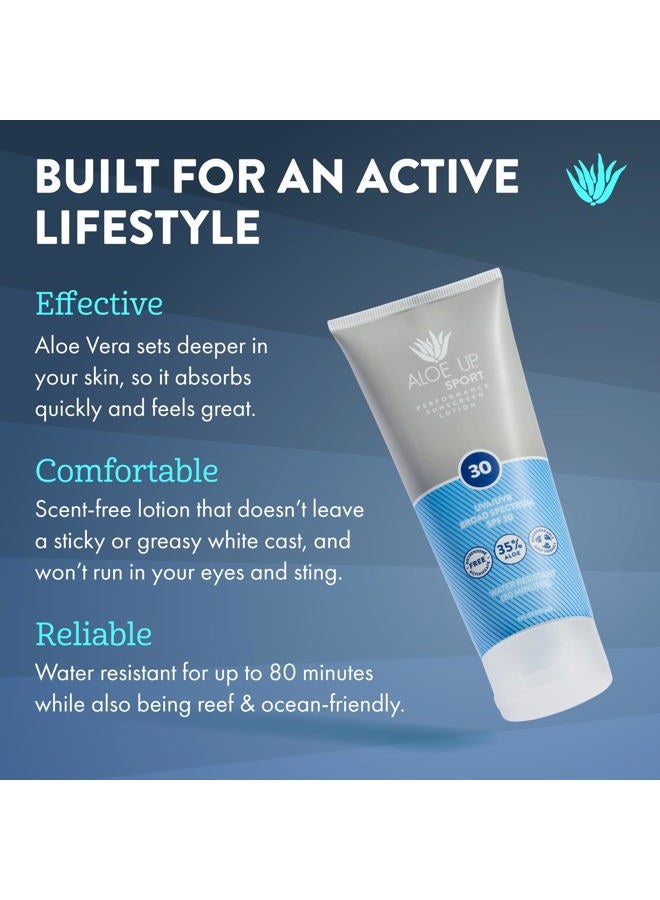 Aloe Up Sport SPF 30 Sunscreen Lotion 6oz - Image 2