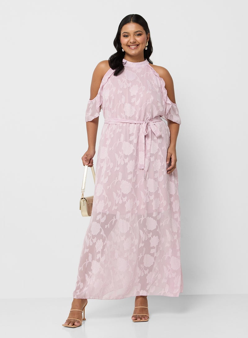 Ella Plus Floral Chiffon Dress - Image 1
