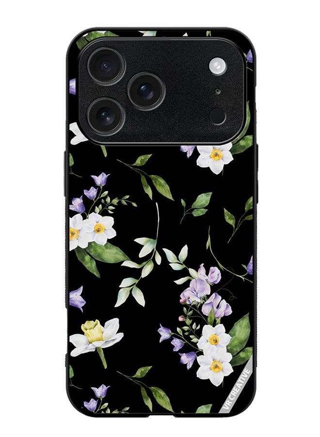VR CREATIVE Protective Case Cover For Apple iPhone 17 Pro Max Flower Design Multicolour