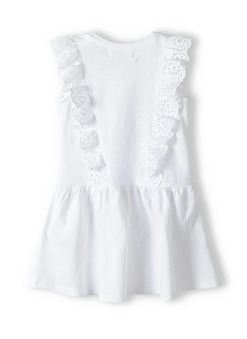 MINOTI Teen Girls Sleeveless Dress with Broderie Ruffle