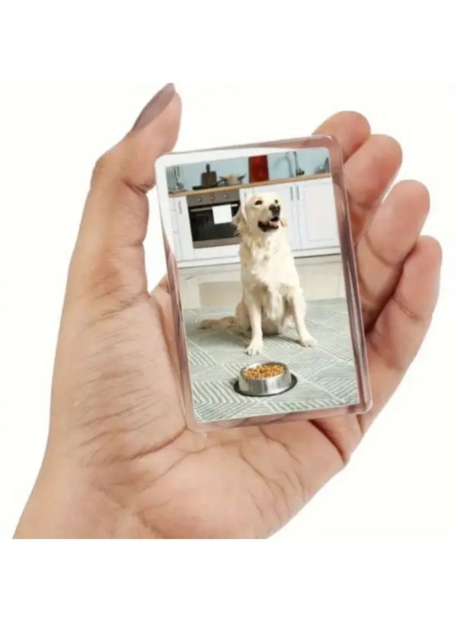 12pcs Acrylic Magnetic Photo Frames Transparent Refrigerator Display Holders for Home Office Decor - Image 2