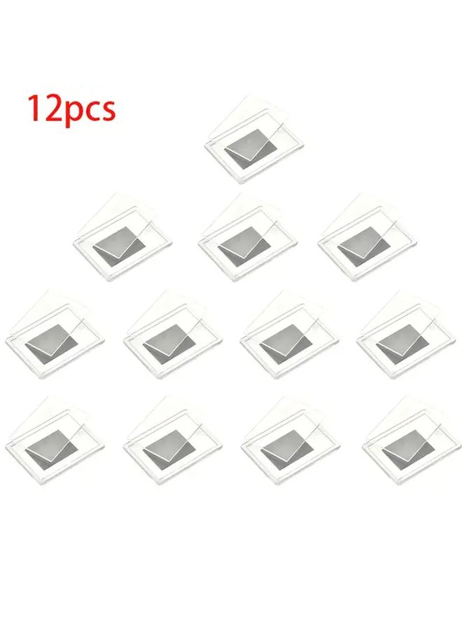12pcs Acrylic Magnetic Photo Frames Transparent Refrigerator Display Holders for Home Office Decor - Image 1