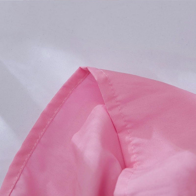 JSD Pink Crib Bed Skirt 14 in Deep Drop Dust Ruffle Double Layer Microfiber Nursery Bedding Skirt for Baby Girls - Image 4