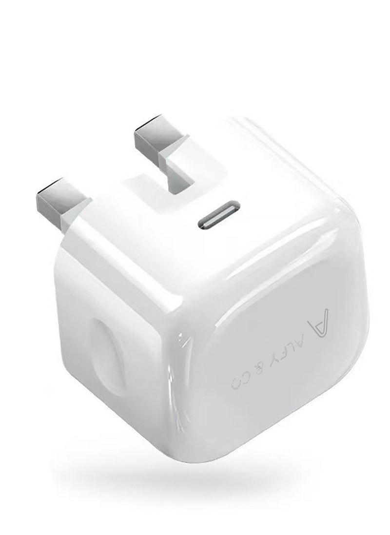 ALFY & CO - iPhone Charger Type C PD 20W Fast USB C Charger iPhone 15 Fast Charger Head Type-C Power Plug Universal Travel Adapter USB-C Plug for iPhone 15/15 Pro Max/15 Pro/15 Plus/14/13/12/11,etc White - Image 1