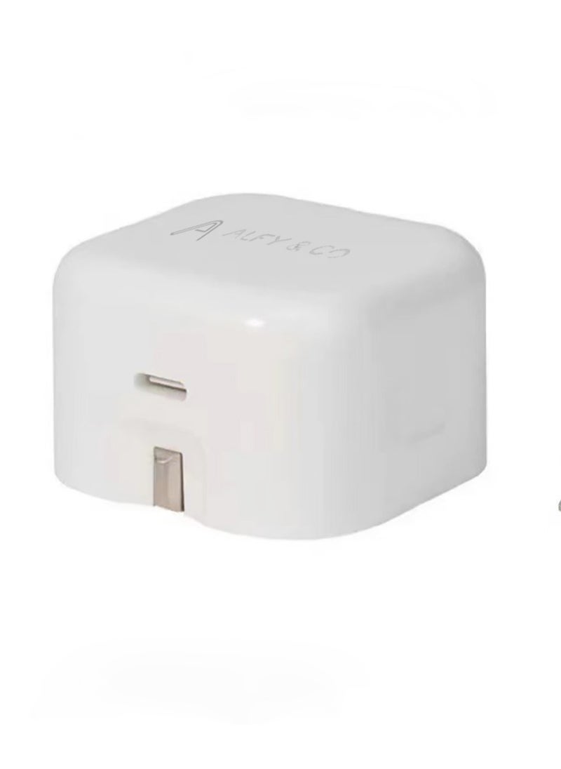 ALFY & CO - iPhone Charger Type C PD 20W Fast USB C Charger iPhone 15 Fast Charger Head Type-C Power Plug Universal Travel Adapter USB-C Plug for iPhone 15/15 Pro Max/15 Pro/15 Plus/14/13/12/11,etc White - Image 1