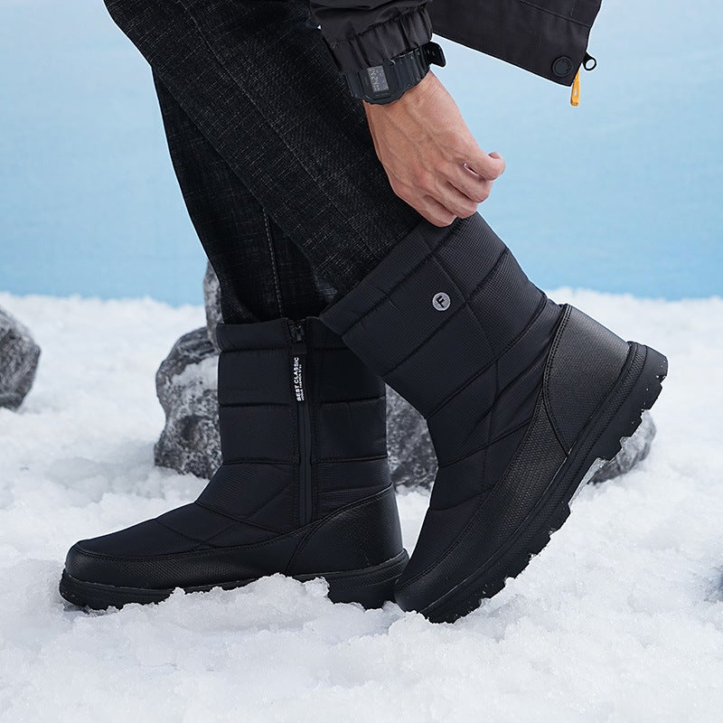 2025 Export Independent Station Large Size Outdoor Velvet Warm High-Top Snow Boots - Image 2