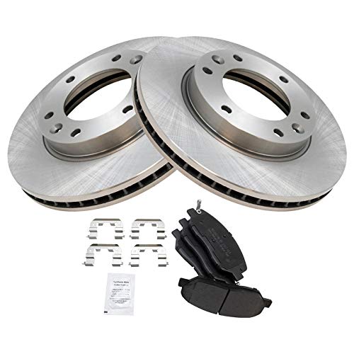 TRQ Front Brake Pad & Rotor Kit Brake Pads Brake Rotor Semi-Metallic Compatible with 2007-2008 Hyundai Entourage 2006-2014 Kia Sedona - Image 2