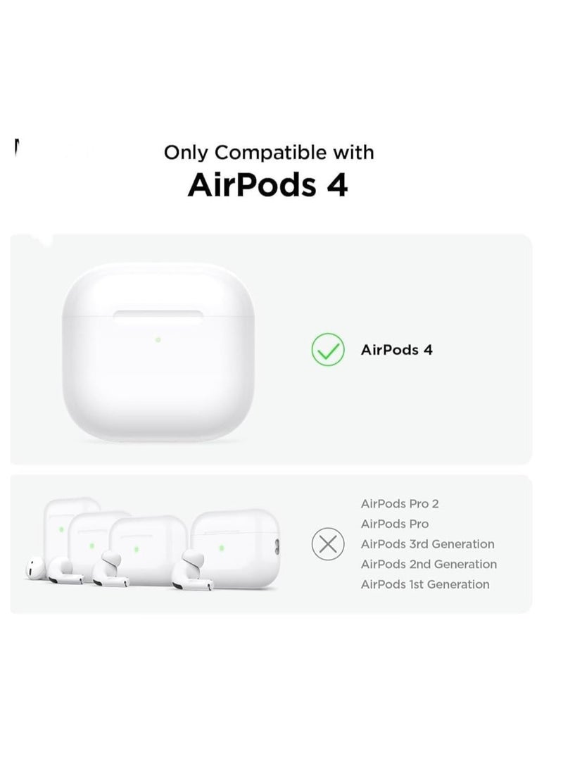 AirPods 4 Case with Phone Stand, Secure Lock Design Silicone Protection with Leather Texture for Airpod 4 (Black Red)  - Image 2