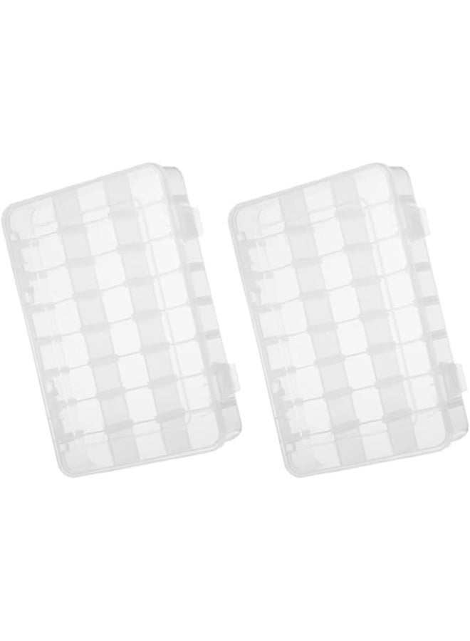 Biella 12 Grids Pvc Compartment Container Beads Storage Organizer Box Case With Adjustable And Removable Dividers For Jewelry Craft Tackles Tools Screw Etc. Pack Of 2