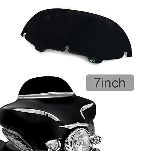 WYNMOTO Black 7" Windshield Windscreen Compatible for 1996-2013 Harley Davidson Touring Street Glide Electra Glide FLHT FLHTCU Ultra Classic Glide FLHX FLHTK Tri Glide 96-13 - Image 2