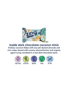Zing Zing Bars 100 Calorie, Moist and Delicious, Dark Chocolate Coconut, (18 Snack Size Bars)  - Image 2