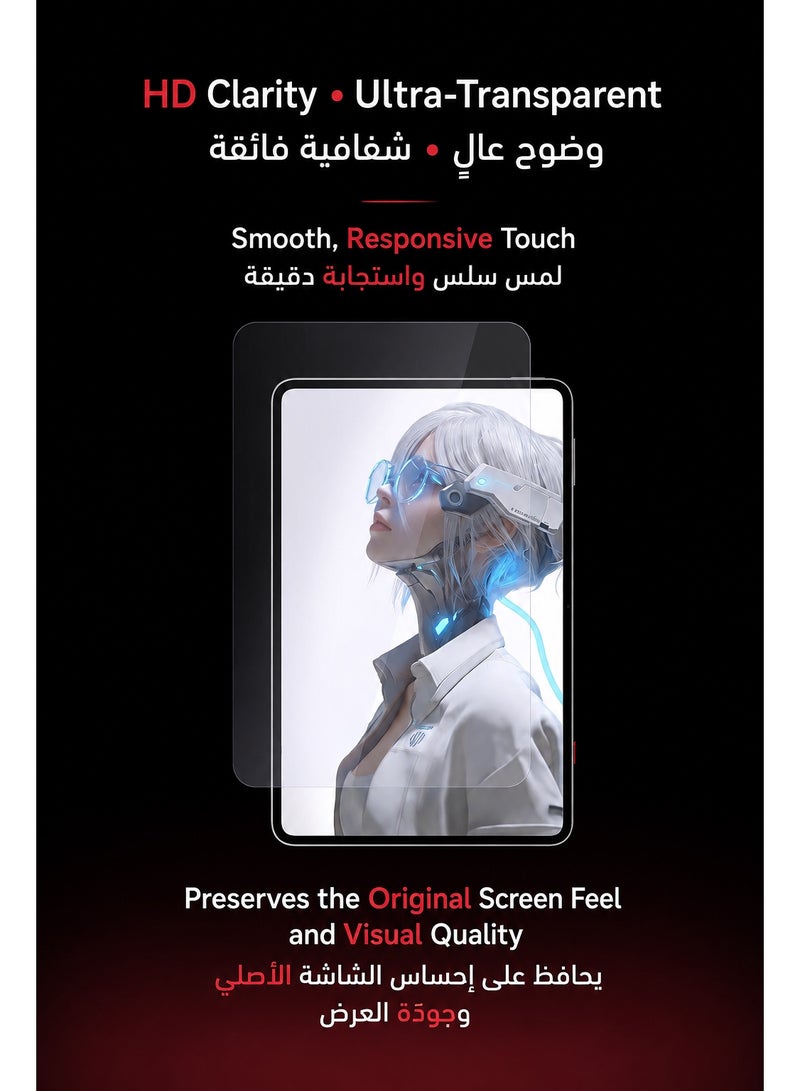 REDMAGIC Astra 2 Original Tempered Glass Screen Protector, 9H Hardness, HD Clear, Scratch Resistant & Precision Fit, Compatible with Redmagic Astra 2 Gaming Tablet (3 Pro and 5 Pro) - Image 3