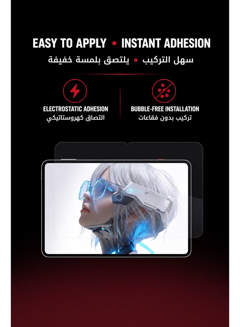 REDMAGIC Astra 2 Original Tempered Glass Screen Protector, 9H Hardness, HD Clear, Scratch Resistant & Precision Fit, Compatible with Redmagic Astra 2 Gaming Tablet (3 Pro and 5 Pro) - Image 4