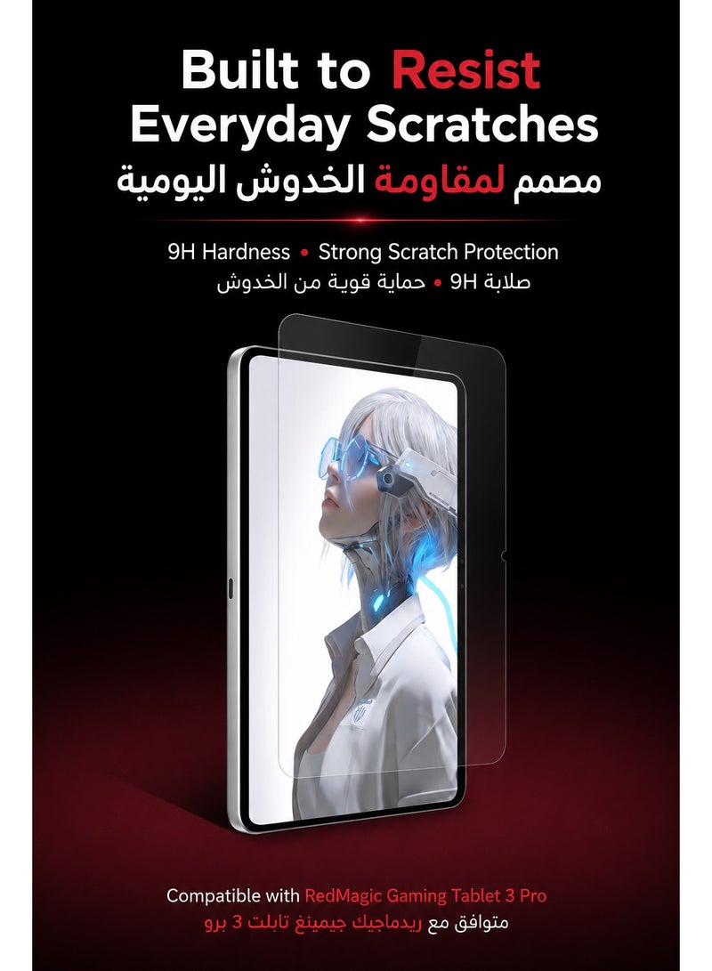 REDMAGIC Astra 2 Original Tempered Glass Screen Protector, 9H Hardness, HD Clear, Scratch Resistant & Precision Fit, Compatible with Redmagic Astra 2 Gaming Tablet (3 Pro and 5 Pro) - Image 5