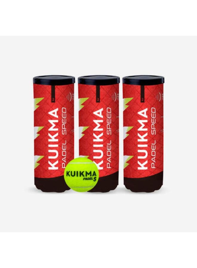 KUIKMA Pressurised Padel Balls PB Speed Tri-Pack