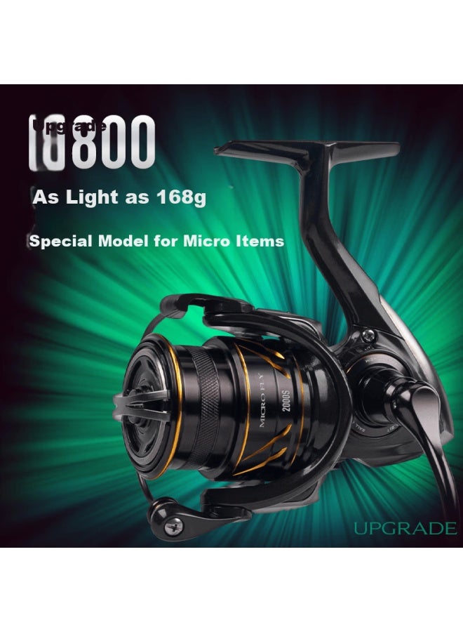 King Lure King Micro Spinning Reel Long Cast Micro Baitcasting Reel Deep Shallow Line Cup Slant Mouth Reel Sea Fishing Rock Fishing Qiaozui Fishing Reel 800 - Image 1