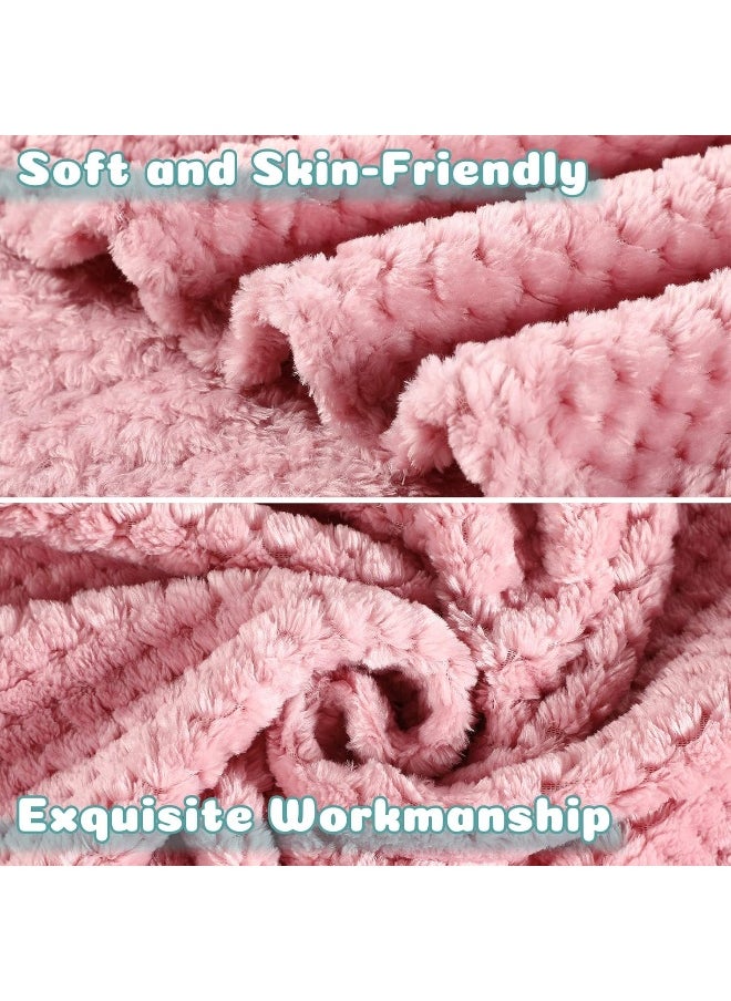 Reginary Reginary 4 Pack Baby Fuzzy Blanket 30 x 40 Fluffy Waffle Flannel Fleece Baby Blanket for Newborn Infant Baby Receiving Blanket for Crib Stroller Travel Decorative  - Image 3