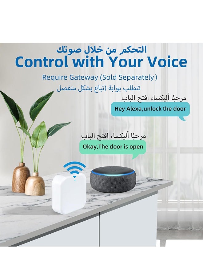 S-Color - Smart Wi-Fi Gateway, G2 Hub for Keyless Entry Remote Control & Manage Bluetooth Deadbolt Door Lock with TTLock App, Wi-Fi Bridge Work with Alexa Google Home for Voice Control - Image 1
