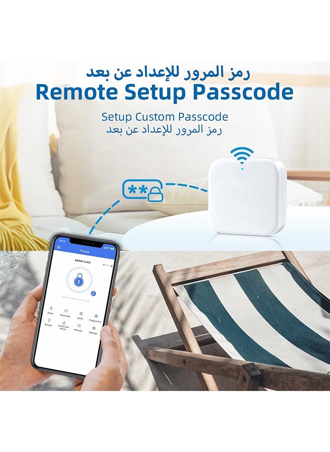 S-Color - Smart Wi-Fi Gateway, G2 Hub for Keyless Entry Remote Control & Manage Bluetooth Deadbolt Door Lock with TTLock App, Wi-Fi Bridge Work with Alexa Google Home for Voice Control - Image 1