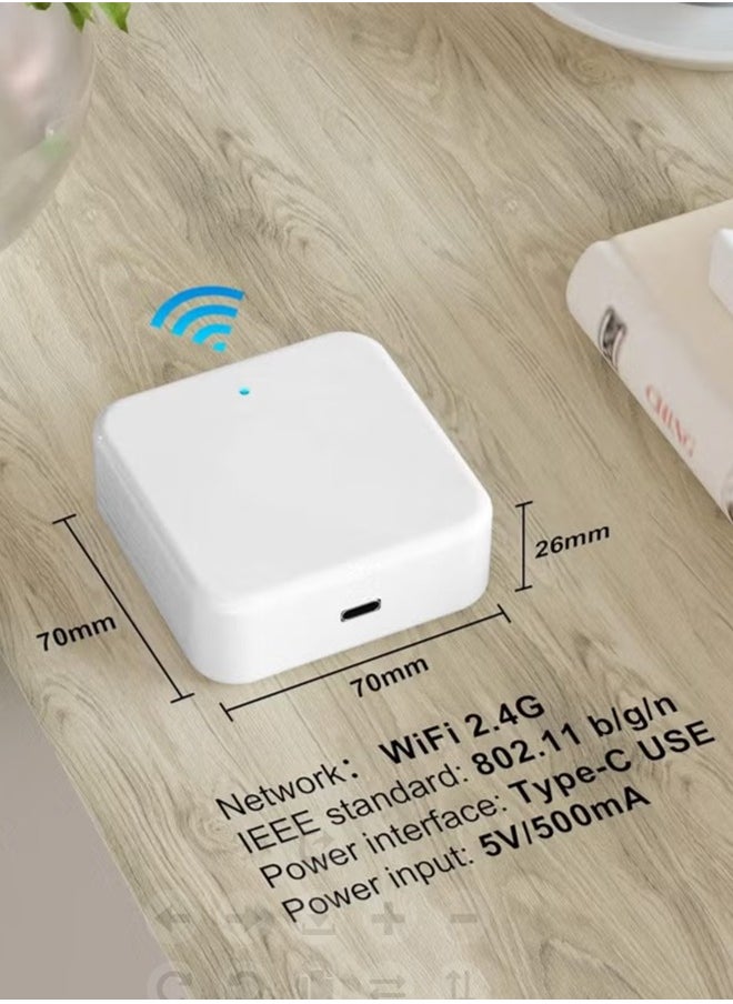 S-Color - Smart Wi-Fi Gateway, G2 Hub for Keyless Entry Remote Control & Manage Bluetooth Deadbolt Door Lock with TTLock App, Wi-Fi Bridge Work with Alexa Google Home for Voice Control - Image 1