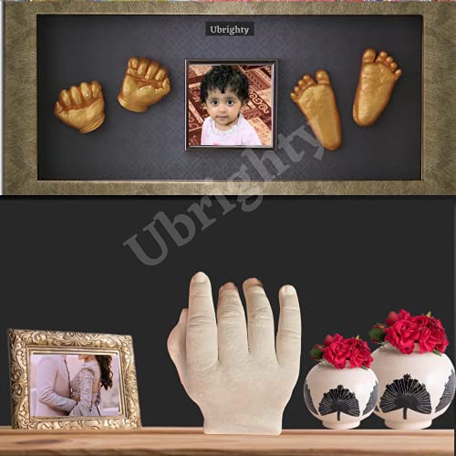 Ubrighty 3D Baby Casting Kit | Hand Print and Foot Print, Printing kit, Molding Clay, Moulding Powder for Hand and Foot Casting, (Standard) - Image 4