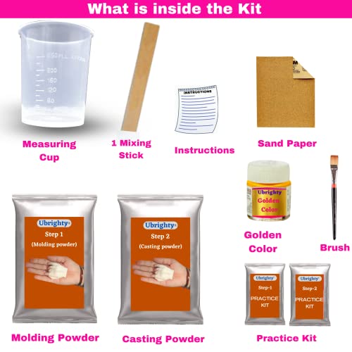 Ubrighty 3D Baby Casting Kit | Hand Print and Foot Print, Printing kit, Molding Clay, Moulding Powder for Hand and Foot Casting, (Standard) - Image 3