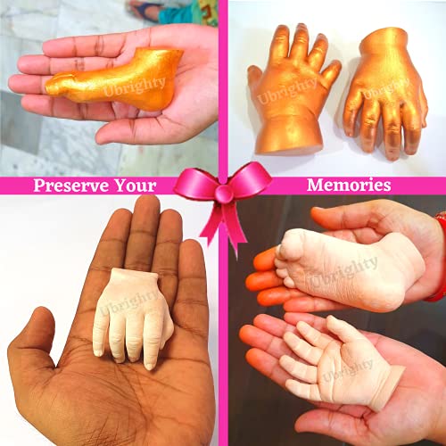 Ubrighty 3D Baby Casting Kit | Hand Print and Foot Print, Printing kit, Molding Clay, Moulding Powder for Hand and Foot Casting, (Standard) - Image 2
