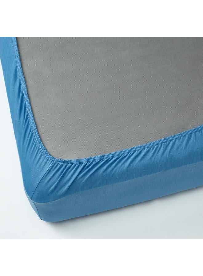 erorex Fitted sheet, blue, 90x200 cm - Image 5