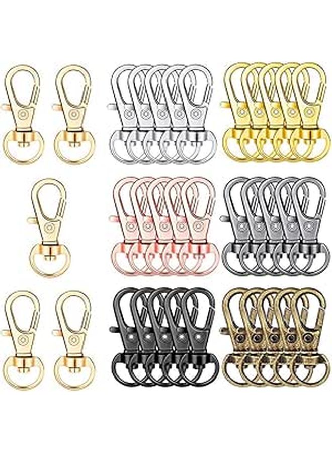 35pcs Swivel Trigger Snap Hooks Metal Lobster Claw Clasps For Crafts Keychains - Image 1