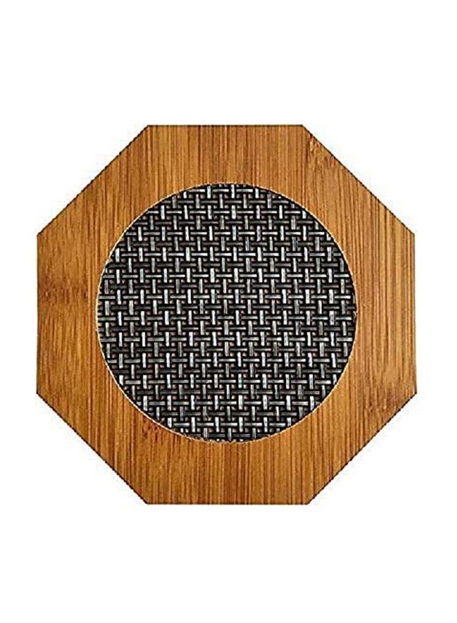 Avenn Avenn Hexagon Square Bamboo Coaster Hot Pots and Pans Heat Pad, Metal Pot Holders Multi Use Great Heat Resistant Hot Pads for Kitchen Counter, Upgrade Enlarged Hot Plate Holder (15 x 15 CM) (3) - Image 1