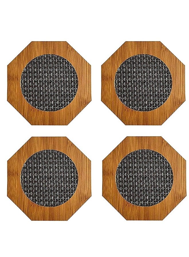 Avenn Avenn Hexagon Square Bamboo Coaster Hot Pots and Pans Heat Pad, Metal Pot Holders Multi Use Great Heat Resistant Hot Pads for Kitchen Counter, Upgrade Enlarged Hot Plate Holder (15 x 15 CM) (3) - Image 4