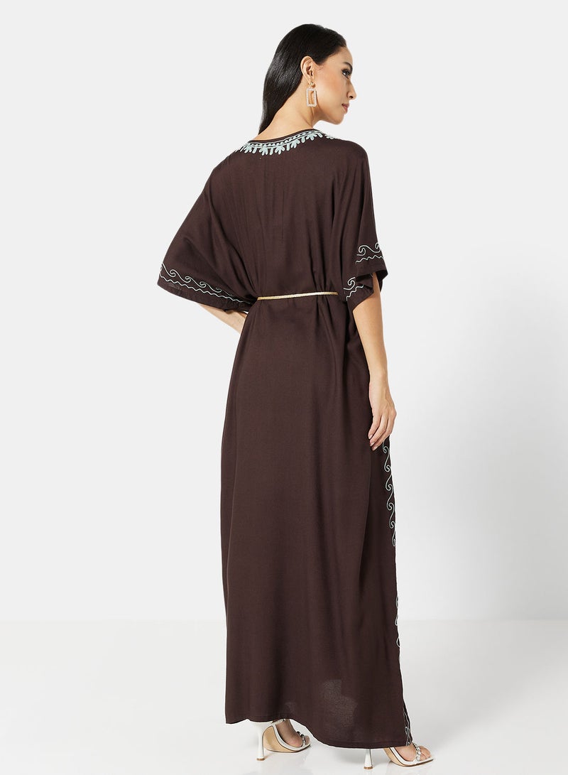 ARABIAN CLOSET EMBROIDERED KAFTAN  - Image 2