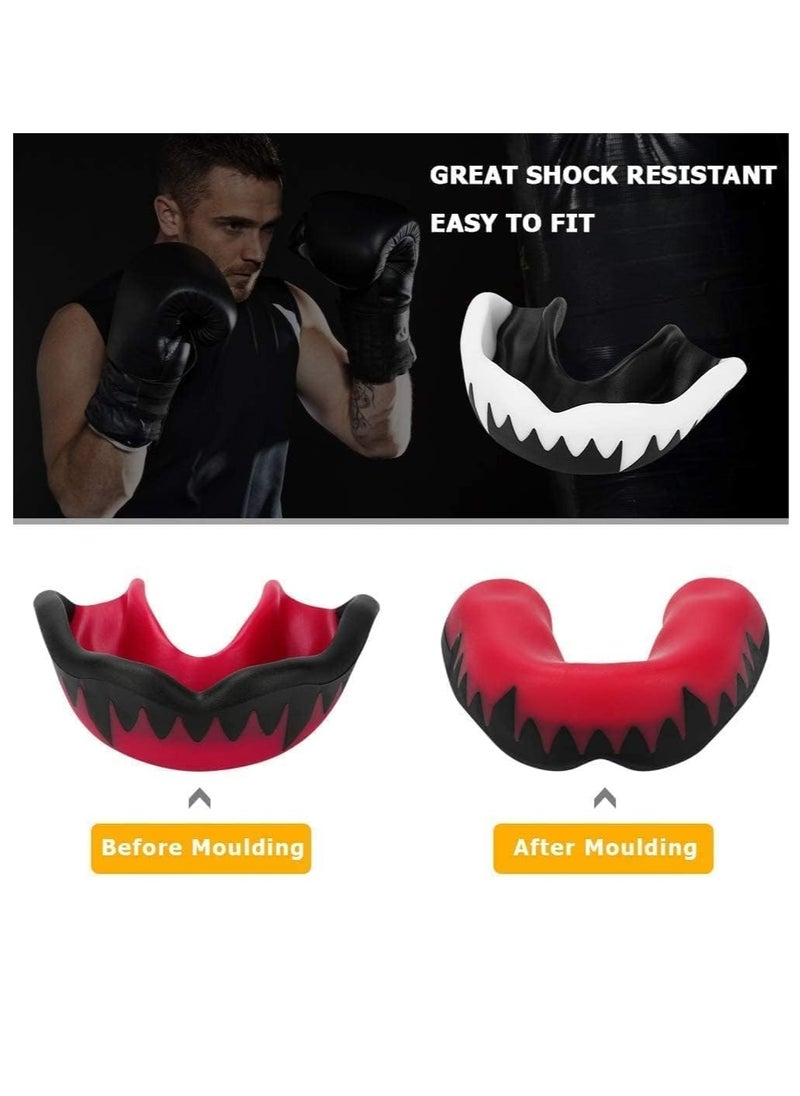 Bukela 2Pcs Mouth Guard, Adults and Youth Mouth Guards Sports Mouthguard, Professional Mouthpieces Braces EVA Double Colored for Boxing MMA Rugby Football Basketball Muay Judo Karate  - Image 4