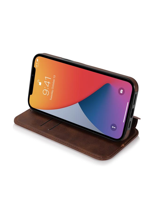 اس-توب جراب لهاتف iPhone 13 mini بإغلاق مغناطيسي قوي من جلد البولي يوريثان الحراري مع فتحات للبطاقات وحامل - Image 5