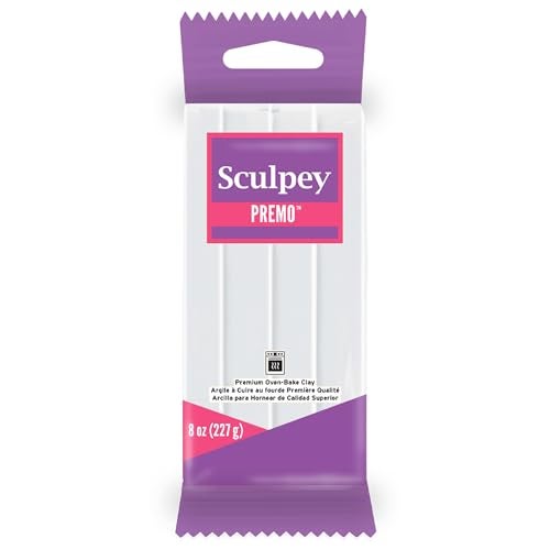 Sculpey Polyform PE08 5001 Premo Sculpey Polymer Clay 8oz, White - Image 1